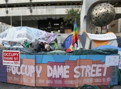 #OccupyDameStreet camp